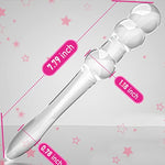 Glass Dildo G-Spot Wand Butt Plug Anal Beads Double Ended Dildo P-Spot Stimulator Fetish Prostate Massager Masturbation Sex Toy For Women Men