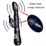 Thrusting Dildo Vibrator Adult Toys,Rabbit Thrusting G Spot Vibrator Adult Sex Toys With Vibrating Ears Rabbit Realistic G Spot Vibrator Sex Toys Vibrators Anal Dildo Wand Adult Toys(Black)