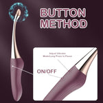 Sex Stimulator Clitoral Vibrator To Climax, 3 Silicone Heads, Adult Toys 10 Frequency Powerful Vibration Massager Precision Targeted Clit G Spot Anal Nipple Ear For Women Pleasure Sex Toys(Wine Red)