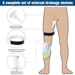 21 Pcs Male Condom Catheter Kits Include 14 Condom Catheters External Self-Seal 6 Urine Leg Bag 1 Anti Slip Foley Catheter Stabilization Holder Straps For Men Fast Easy Draining(1000Ml,30Mm)