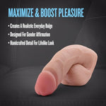 Performance Soft Realistic Packing Dildo Adult Sex Toys - 5" Length 1.25" Width, Creates Natural Masculine Bulge, Comfortable Underwear Wear Packer, Trans Ftm, Women, Men - Vanilla