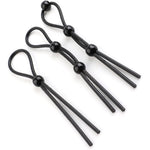 7Pcs Sex Toy Silicone Cock Ring Set Adjustable For Men Penis Ring Stronger Toys Delayed Enjoyment, Black