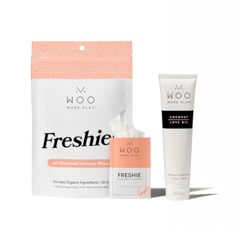 1 Love Oil Lubricant, 1 Freshies Wipes (10C) | Natural, Organic And Clean Ingredients