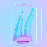 Double Ended Tentacle Dildo, 10.8" Big Dragon Dildo With Suction Cup, Alien Double Dildos With Liquid Silicone, Dual Sided Monster Design With Tongue Fantasy Dildos Adult Toys