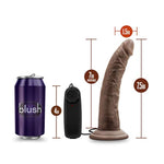 Dr. Skin Dr Dave - 7 Inch Remote Controlled Vibrating Realistic Dildo - Strap On Compatible Suction Cup For Hands Free Play - Lifelike Body Safe Slim Vibrator For Men Women - Chocolate