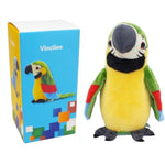 Talking Parrot Repeat What You Say Mimicry Pet Toy Plush Interactive Toys Buddy Parrot For Children Gift,4 X 7.8Inches(Green)