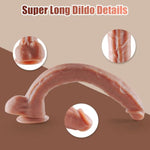 17.3 Inch Super Long Realistic Dildo, Built In Skeleton Flexible Dildo With Strong Suction Cup, Silicone Huge Big Anal Dildo, Giant Dildo Large Penis Stimulator Sex Toy For Women Men Gay