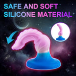 6 Inch Soft Silicone Small Dog Knot Dildo Fantasy For Beginner, 5" Skinny Slim Thin Animal Monster Knotted Dildo Prostate With Suction Cup,Dragon Wolf Anal Dildos Alien Sex Toy For Women Men Blue Pink