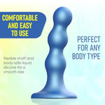 Silicone Anal Beads with Metallic Design for Enhanced Pleasure