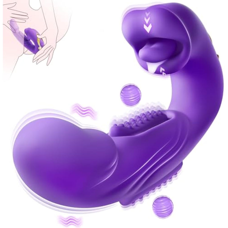Vibrator Adult Sex Toys For Women β 4-In-1 Rose Sex Toy Thrusting Vibrators Dildo With 5 Licking Clitoral & 7 Flapping Modes, Clit Sucker, Tongue G-Spot Stimulator For Female Pleasure & Couple Games