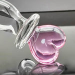 Crystal Glass Pleasure Wand Dildo Penis - Store - Pink (Pink-Heart)