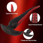 13.7In Long Butt Plug,Long Tentacle Dildo Silicone With T-Base,Long Skinny Dildo Anal Toys For Women Men Gay