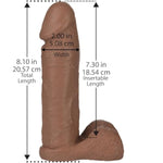 Doc Johnson Vac-U-Lock - The Realistic Dildo - 8 Inch FIRMSKYN - F-Machine and Harness Compatible - for Adults Only, Caramel