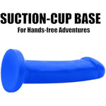 7.4 Inch Realistic Silicone Dildo, Body-Safe Material Huge Dildos For G Spot And Vaginal Stimulation With Strong Suction Cup, Anal Sex Toys For Women And Men(Blue)
