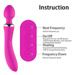 Sex Toys Double End Vibrator Handheld Massager Wand (Pink)
