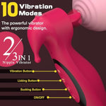 Pussy Pump Sex Toys - 3 In 1 Suction/Licking/Vibration Female Nipple Pussy Sucker Automatic Vacuum Vagina Pump, Women Sex Toys - Pumps & Enlargers For Women Sexual Enhancers Clit Nipple Stimulation