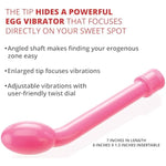 G Gasm Delight G Spot Vibe, Curved Personal Vibrator With Adjustable Vibrations, Targeted G Spot & Prostate Stimulation, Waterproof, 7 Inch, Twist Dial Control, 2 Aa Batteries Required