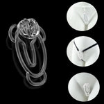 Chastity Training Clip, Fufu Chastity Clip Chastity Cage, Female Panties Chastity Belt, Cock Cage Bondage Clip Lock, Male Penis Ring Chastity Device, Sm Adult Sex Toy (Transparent)