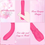 Clitoral G Spot Vibrator With 8 Vibration Modes, Powerful Soft Silicone Dildo Massager Vibrators For Anal Stimulation, Rose Sex Toys For Women