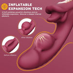 X-Puff Inflatable G Spot Vibrator, Powerful Tongue Vibrators Adult Sex Toys with 9 Licking Rotation & 9 Inflating Vibration Modes, Waterproof Silicone Female Sex Toy Dildos for Women Couples