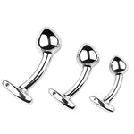 Anal Plug for Novice Development and Outdoor Activities - Mushroom Head Curved Massage Stick