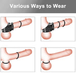 Cock Penis Rings Set Silicone Sex Toys Cock Sexual Stimulation Device For Penis Erection Enhancing Long Lasting Stronger Strechy Adult Sex Toys For Men Or Couples Pleasure(Black)