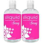 Sassy Water-Based Lube - Thick, Long-Lasting Gel, Natural Lube For Women/Men/Couples, Unscented, 8.5 Fl Oz (2 Pack)