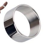 Metal Lock Fine Ring Men'S Extended Penis Ring Scrotum Load-Bearing Exerciser Wide Side