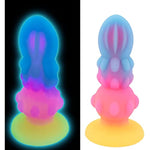 Butt Plug Anal Sex Toys Luminous Monster Dildo With Suction Cup Silicone Anal Beads G-Spot Dildo For Prostate Massage Vaginal Stimulation Adult Sex Toys For Men Women Masturbation (M)