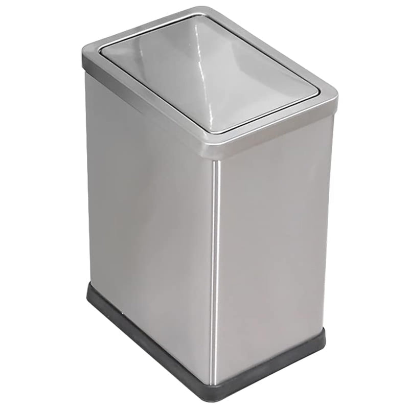 2.6 Gallon Small Office Bathroom Trash Can With Swing Lid,Living Room Bedroom Ga