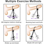 Penis Trainers Stretcher Metal Balls Sex Adult Toys Penis Extender Adjustable Cock Ring Physical Exercise Sex Toys For Men Penis Enlargement Extension (L)