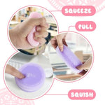 Sticky Cookie Squishies Fidget Toys Adults, Squeeze Toys Sensory Toys For Kids With Autism, Stress Balls For Adults Fidgets Birthday Gifts Party Favors For Kids(4 Pack Pink Black Green Purple)