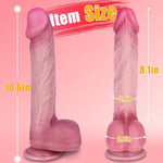 10 Inch Realistic Big Thick Dildo Sex Toys For Women Men, Lifelike Silicone G Spot Suction Cup Dildo For Vaginal Anal Play, 5.4" Girth Adult Anal Toys For Lesbian Strap On Games