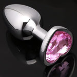 Pink Heart-Shaped Anal Plug Butt Massager for Personal Sex Enrichment