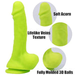 8.07 Inch Realistic Dildo, Big Thick Dildos For G Spot And Anal Stimulation With Strong Suction Cup, Silicone Suction Penis Adult Sex Toy For Women And Men (Grass Green)