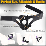 Bdsm Sex Bondage Vibrator Forced Strap Thigh Harness For Women Hands-Free Play, Bondage Restraint Elasticity Adjustable Leg Straps, Couple Kinky Tease Sex Toys Dildos Hitachi Magic Wands Holder