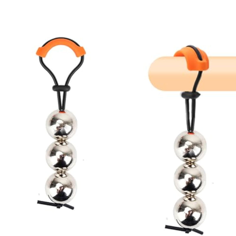 Penis Enlarger Extension Adult Sex Toys For Men, Male Chastity Cock Cage Male Sex Toy With 3 Metal Beads,Adjustable Silicone Penis Extender Cockring Male Masturbator Penis Trainer Sex Game Adult Toys