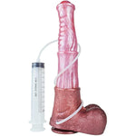 Suction Multi Color Artificial Horse Dildo Squirting Dildo Anal Plug Soft Flexible With Optional Size (L)