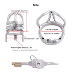 Male Cock Cage Stainless Steel Chastity Device, Comfortable Male Cock Cage Adult Game Sex Toy A340 (1.57 Inch / 40Mm)