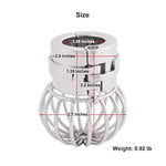 Male Chastity Device Stainless Steel Cage Cock Ring Ball Stretchers J002