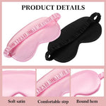 12 Pcs Silk Eye Masks Covers for Sleeping with Adjustable Strap