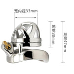 Metal Stainless Steel Short Men'S Safety Cage Fits The Natural Curvature Of The Human Body (40Mm/45Mm/50Mm/55Mm) (45Mm)