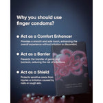 Finger Condom, S+Point Ultra-Thin Dotted Lubricated Natural Latex Finger Condoms Fingersex Cots For Intimate Hygiene, 12 Count, Fragrance-Free, 400Mg Lubricant, 364 Dots