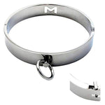 Metal BDSM Choker with Adjustable Nipple Clamps and Clit Clip for Couples, Silver Finish
