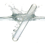 Glass Anal Plug Large Butt Plug, Glass Dildo Big Anal Butt Plug Sex Toys Transparent Smooth Anal Plug Glass Double Ended Dildo G-spot Stimulation Adult Sex Game Toy for Men Women (2.5cm)