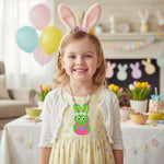 24 Pcs Bunny Necklace Craft Kit with Felt Rabbits, Beads & Gem Stickers for Kids