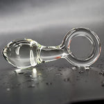 Glass Butt Plug With Pull Loop Anal Plug Prostate Massager Anal Dilator With Long Neck And Tapered Head Fetish Masturbation Sex Toy For Men Women, 5.27 X 1.61 Inch