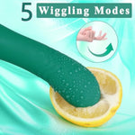 G Spot Vibrator For Women, Clitoral Simulator Adult Sex Toys Female Dildo Vibrators With 5 Wiggling & 10 Vibrating Modes Bullet Vibrators Anal Plug Anal Toys For Couple, Green