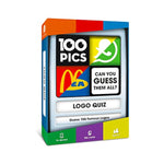 Logos Travel Game - Guess 100 Logos | Flash Cards With Slide Reveal Case | Card Game, Gift, Stocking Stuffer | Hours Of Fun For Kids And Adults | Ages 6+