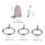 Stainless Steel Chastity Cage Male Chastity Devices Cock Cage With Invisible Lock Adult Toys Male Sex Toys(50Mm Ring)
